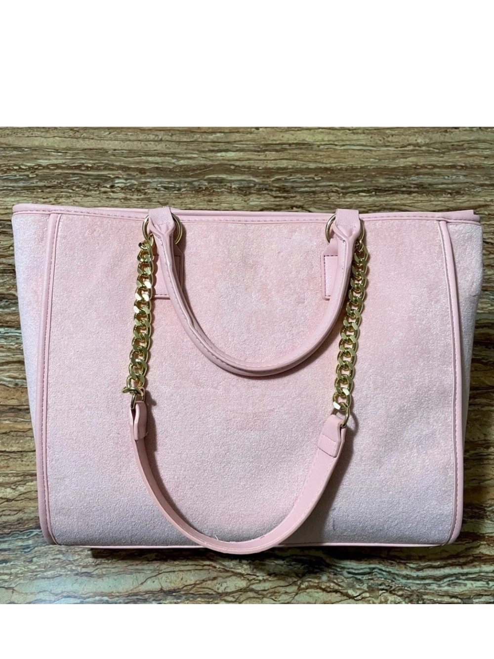 Juicy Couture Blush Pink Tote with Gold Chain Straps - Picture 2 of 9